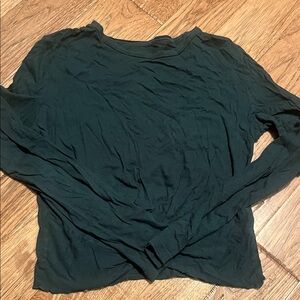 Women's Dark Green Long Sleeve Top